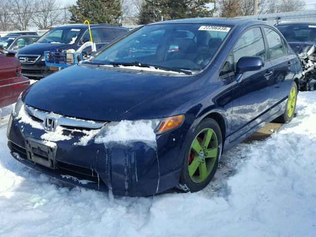 1HGFA16848L004185 - 2008 HONDA CIVIC EX ლურჯი ფოტო 2