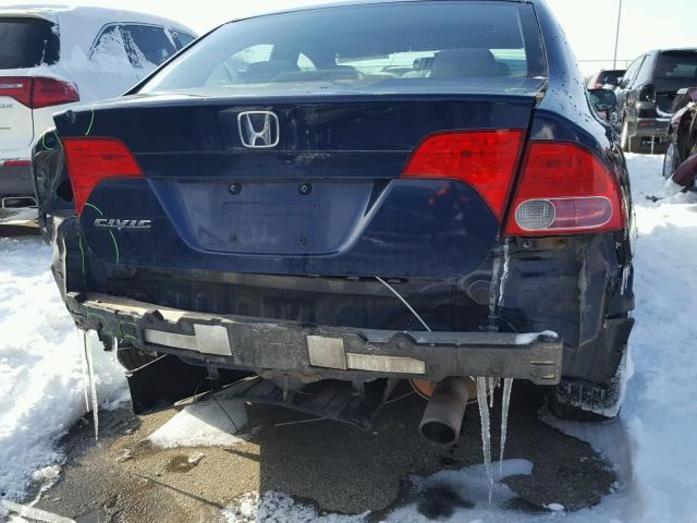 1HGFA16848L004185 - 2008 HONDA CIVIC EX BLUE photo 9