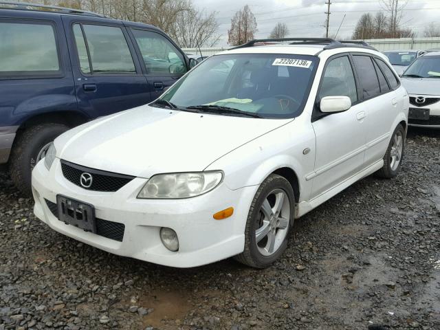 JM1BJ245121608386 - 2002 MAZDA PROTEGE PR WHITE photo 2