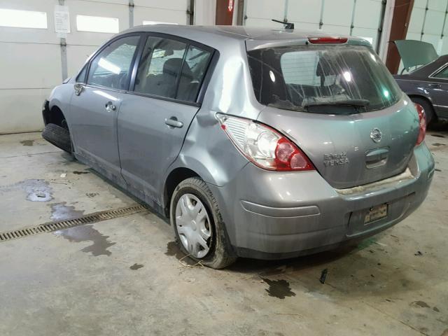 3N1BC1CP9BL415034 - 2011 NISSAN VERSA S GRAY photo 3