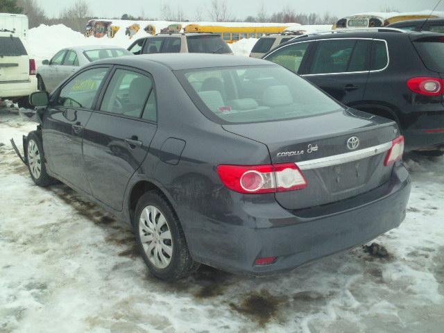 2T1BU4EE4CC815661 - 2012 TOYOTA COROLLA BA GRAY photo 3