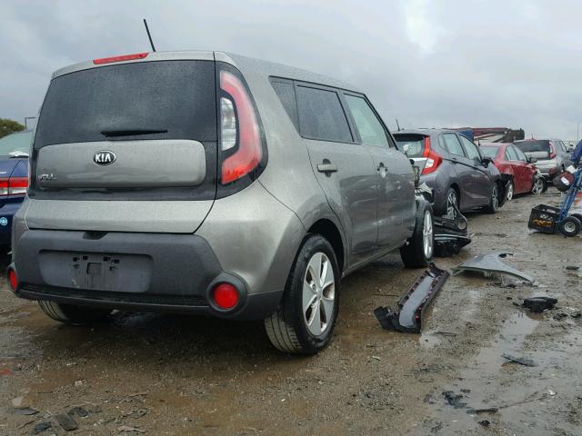 KNDJN2A23F7190622 - 2015 KIA SOUL GRAY photo 4