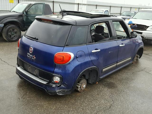 ZFBCFADH1FZ032531 - 2015 FIAT 500L TREKK BLUE photo 4