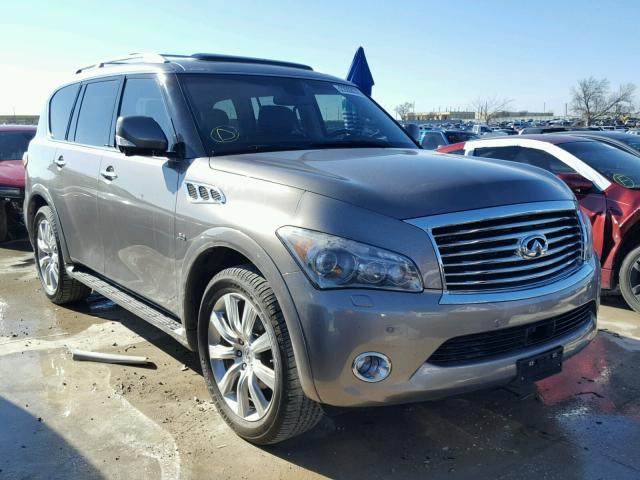 JN8AZ2NF5E9554399 - 2014 INFINITI QX80 GRAY photo 1