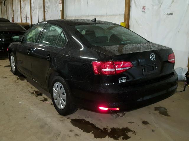 3VW2K7AJ0FM349813 - 2015 VOLKSWAGEN JETTA BASE 黑色 照片 3