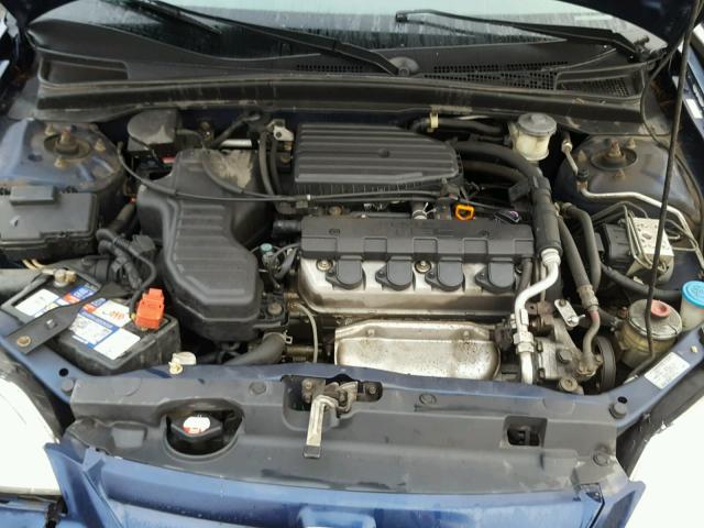 1HGES26751L036008 - 2001 HONDA CIVIC EX BLUE photo 7