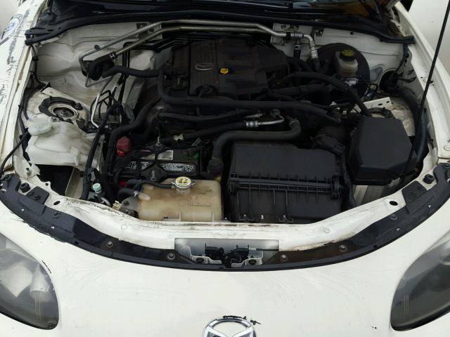 JM1NC25F870129605 - 2007 MAZDA MX-5 MIATA WHITE photo 7