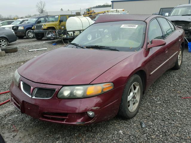 1G2HX54K824142328 - 2002 PONTIAC BONNEVILLE BURGUNDY photo 2