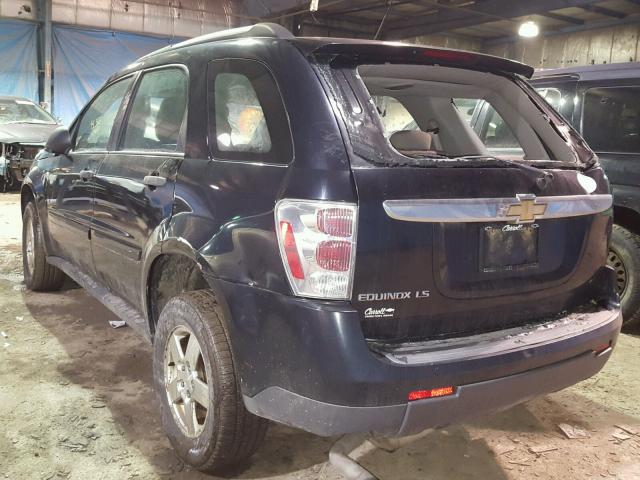 2CNDL23F486066022 - 2008 CHEVROLET EQUINOX LS BLACK photo 3