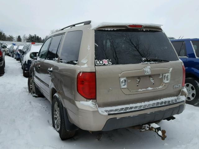 2HKYF18414H599093 - 2004 HONDA PILOT EX TAN photo 3