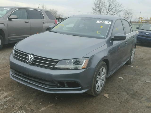 3VW2B7AJXHM347988 - 2017 VOLKSWAGEN JETTA S GRAY photo 2