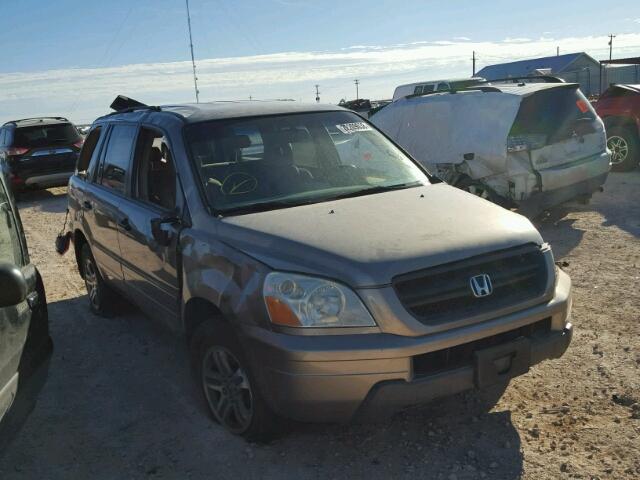 2HKYF18623H516772 - 2003 HONDA PILOT EXL BROWN photo 1