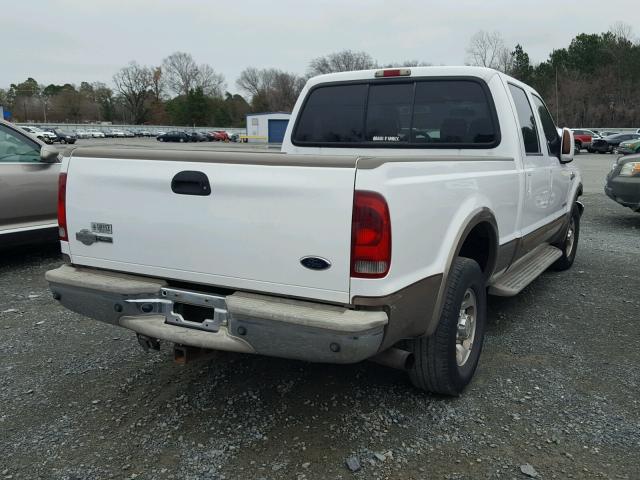 1FTNW20P54EE01551 - 2004 FORD F250 SUPER WHITE photo 4