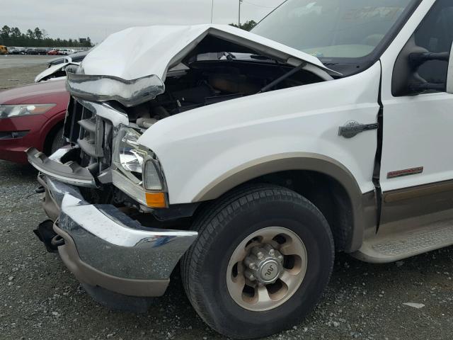 1FTNW20P54EE01551 - 2004 FORD F250 SUPER WHITE photo 9