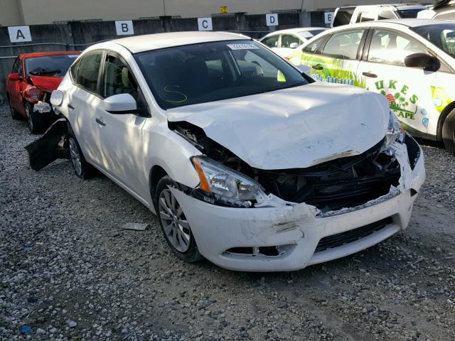 3N1AB7AP0EL635770 - 2014 NISSAN SENTRA S WHITE photo 1