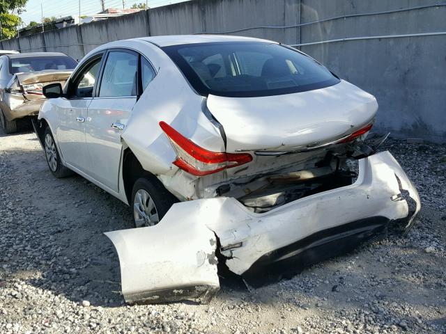 3N1AB7AP0EL635770 - 2014 NISSAN SENTRA S WHITE photo 3