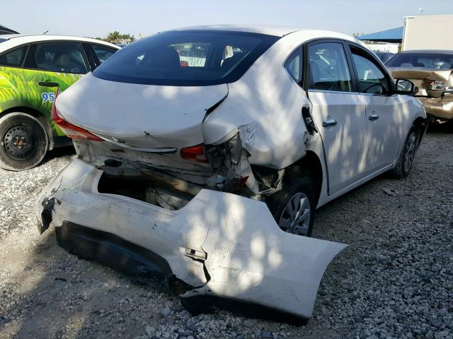 3N1AB7AP0EL635770 - 2014 NISSAN SENTRA S WHITE photo 4