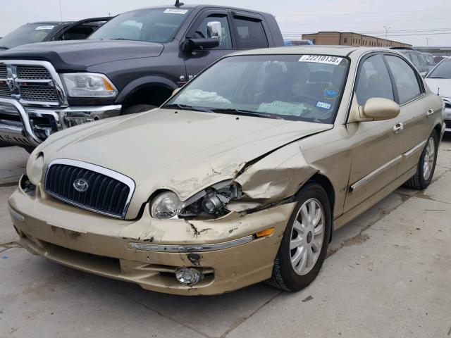 KMHWF35H13A831834 - 2003 HYUNDAI SONATA GLS GOLD photo 2