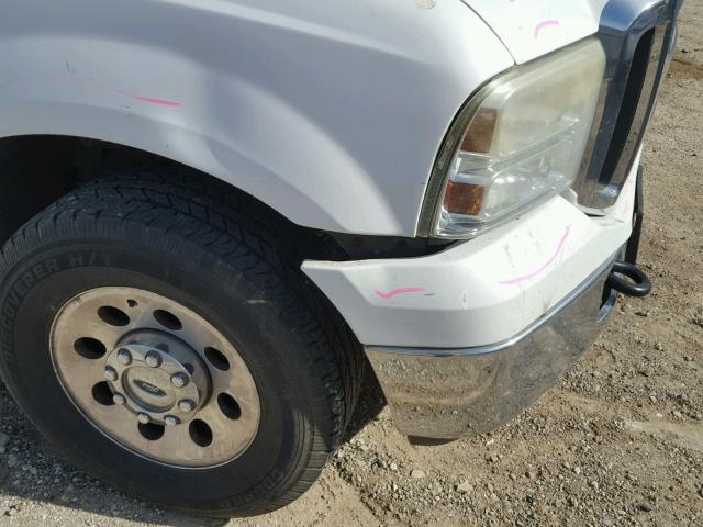 1FTSX20P75EB50663 - 2005 FORD F250 SUPER WHITE photo 9