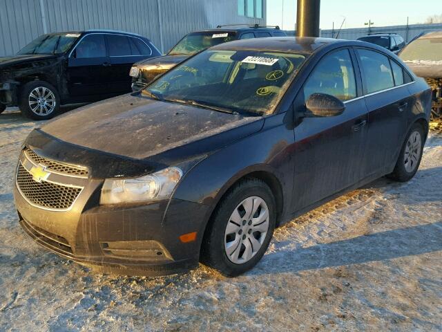 1G1PC5SB0E7382555 - 2014 CHEVROLET CRUZE LT GRAY photo 2