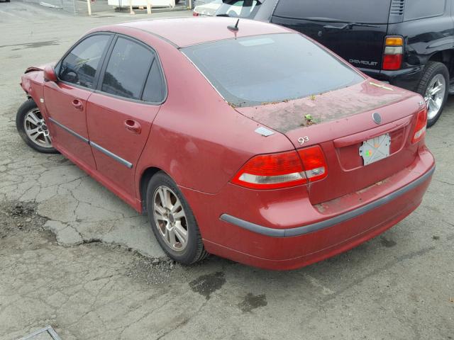 YS3FD49Y971013583 - 2007 SAAB 9-3 2.0T RED photo 3