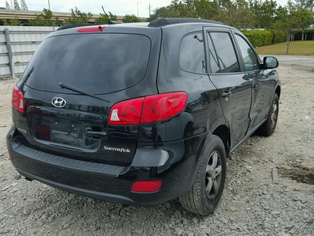 5NMSG13D58H207147 - 2008 HYUNDAI SANTA FE G BLACK photo 4