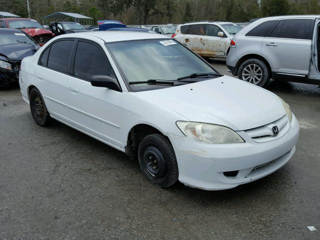 2HGES16554H557398 - 2004 HONDA CIVIC LX WHITE photo 1