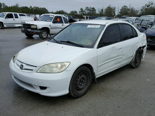 2HGES16554H557398 - 2004 HONDA CIVIC LX WHITE photo 2