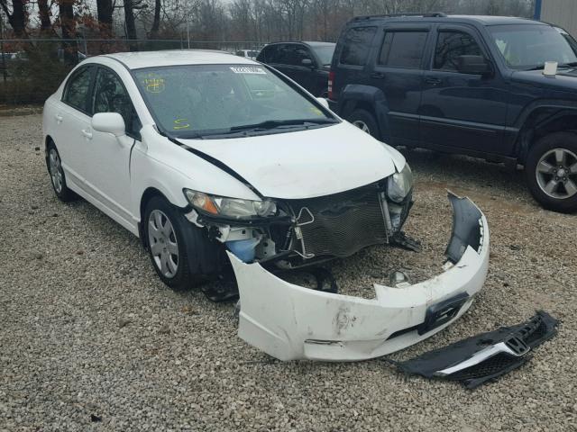 19XFA16549E009613 - 2009 HONDA CIVIC LX WHITE photo 1