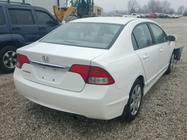 19XFA16549E009613 - 2009 HONDA CIVIC LX WHITE photo 4