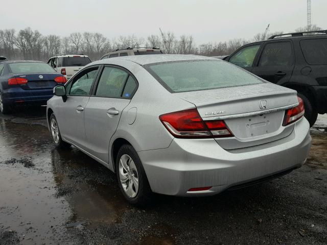 19XFB2E58DE067768 - 2013 HONDA CIVIC LX SILVER photo 3