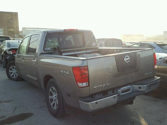 1N6AA07B07N244184 - 2007 NISSAN TITAN XE GRAY photo 3