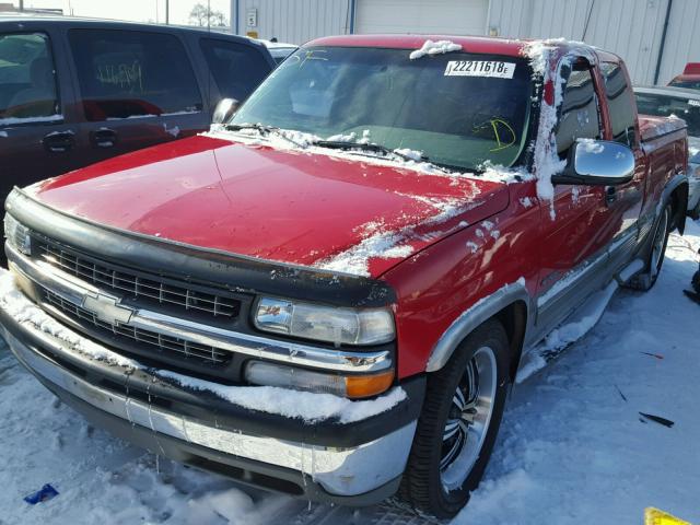 2GCEC19V1X1127906 - 1999 CHEVROLET SILVERADO RED photo 2