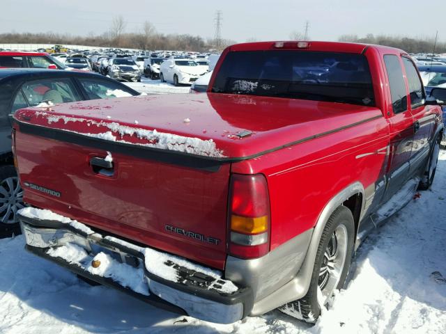 2GCEC19V1X1127906 - 1999 CHEVROLET SILVERADO RED photo 4