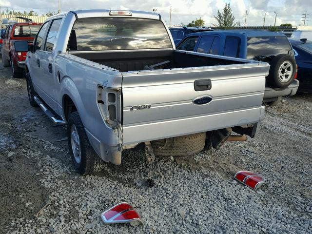 1FTEW1C81AKA67322 - 2010 FORD F150 SUPER SILVER photo 3