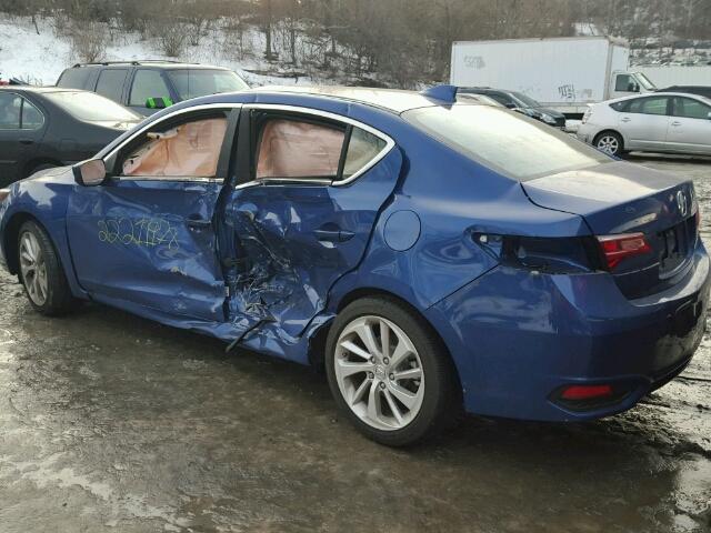 19UDE2F37HA012878 - 2017 ACURA ILX BASE BLUE photo 3