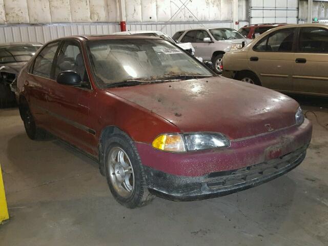 JHMEH9690NS000325 - 1992 HONDA CIVIC EX RED photo 1