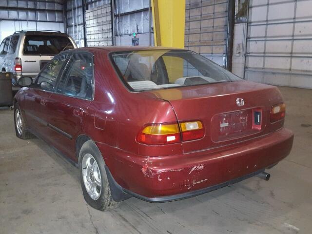 JHMEH9690NS000325 - 1992 HONDA CIVIC EX RED photo 3