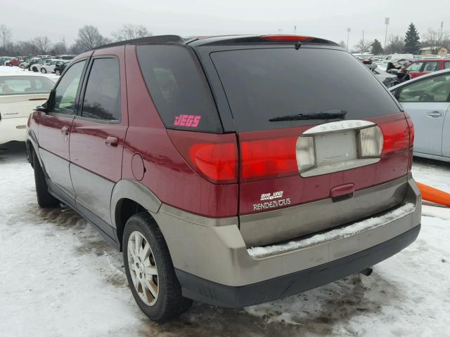 3G5DA03E35S557451 - 2005 BUICK RENDEZVOUS MAROON photo 3