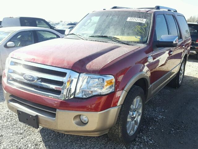 1FMJU1H50EEF16377 - 2014 FORD EXPEDITION MAROON photo 2