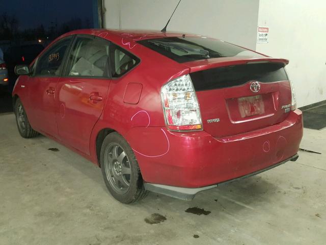 JTDKB20UX83378435 - 2008 TOYOTA PRIUS RED photo 3