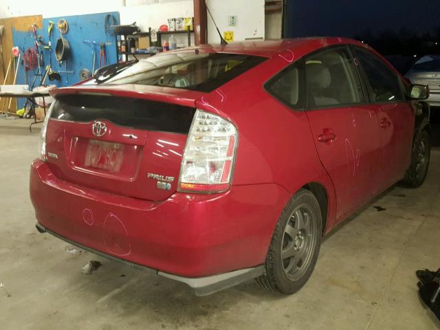 JTDKB20UX83378435 - 2008 TOYOTA PRIUS RED photo 4