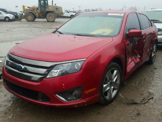 3FAHP0KC9CR294174 - 2012 FORD FUSION SPO RED photo 2