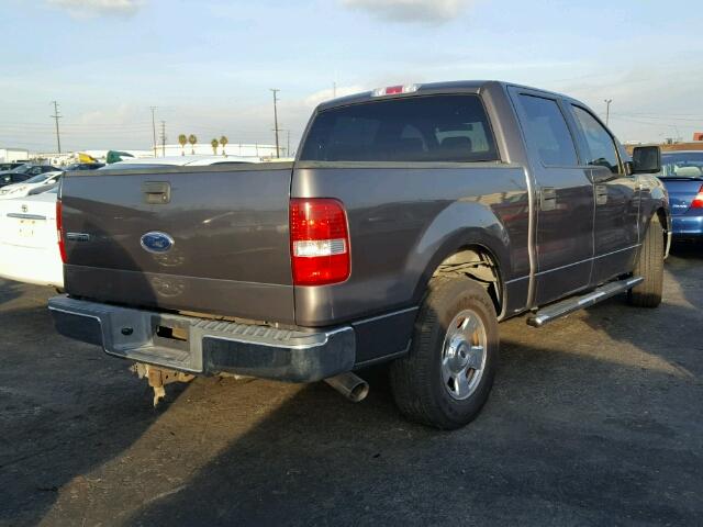 1FTRW12W84KB30874 - 2004 FORD F150 SUPER GRAY photo 4