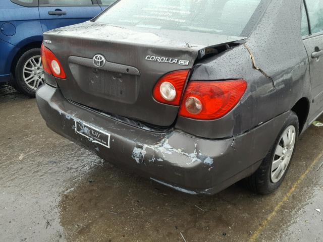 1NXBR32E73Z079605 - 2003 TOYOTA COROLLA CE GRAY photo 9