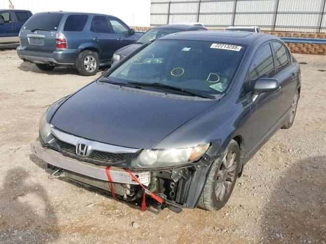 19XFA169X9E032591 - 2009 HONDA CIVIC EXL GRAY photo 2