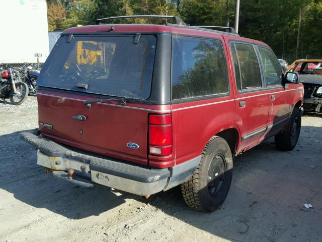 1FMDU34X9NUC23938 - 1992 FORD EXPLORER RED photo 4