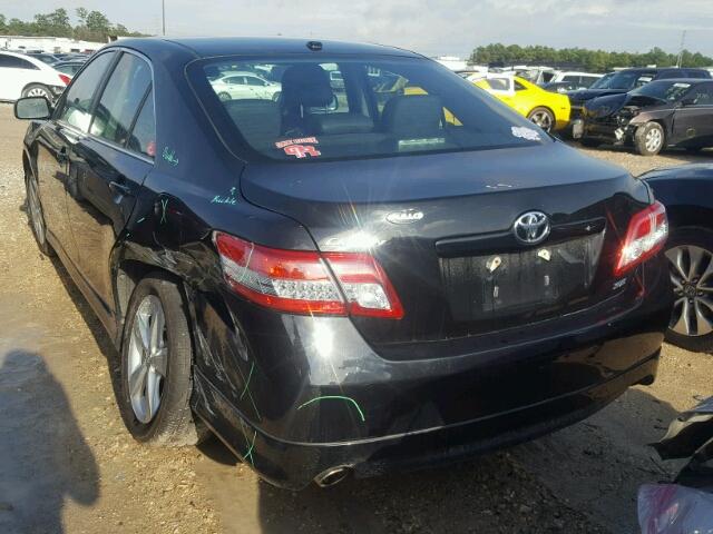 4T1BK3EK0BU117390 - 2011 TOYOTA CAMRY SE BLACK photo 3