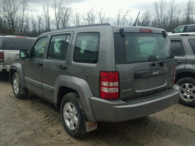 1C4PJMAK0CW142451 - 2012 JEEP LIBERTY SP GRAY photo 3