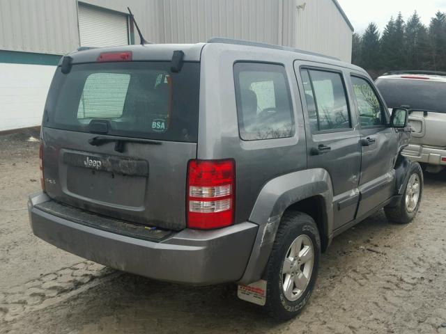 1C4PJMAK0CW142451 - 2012 JEEP LIBERTY SP GRAY photo 4